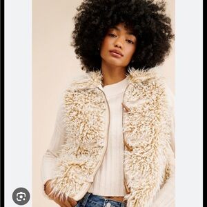 Anthropologie toggle faux fur vest